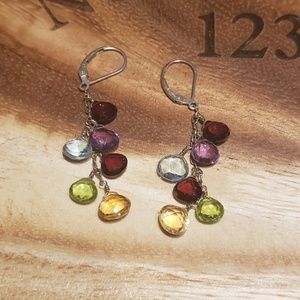 Colorful, sterling silver earrings